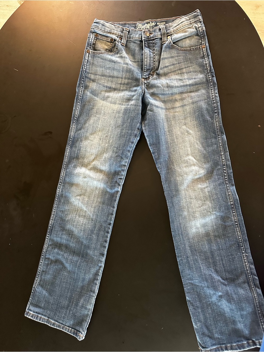 Wrangler Retro Boys Straight-Leg Jeans in Light Blue Denim